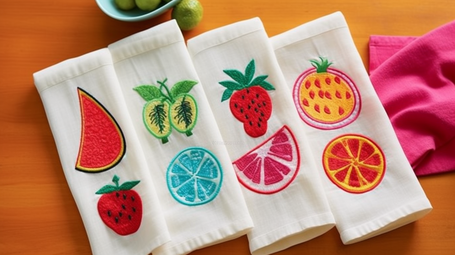 10 Beautiful Embroidered Dish Towels Patterns You'll Love
