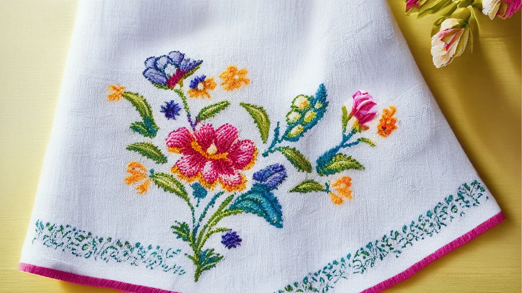 Embroidered Dish Towel