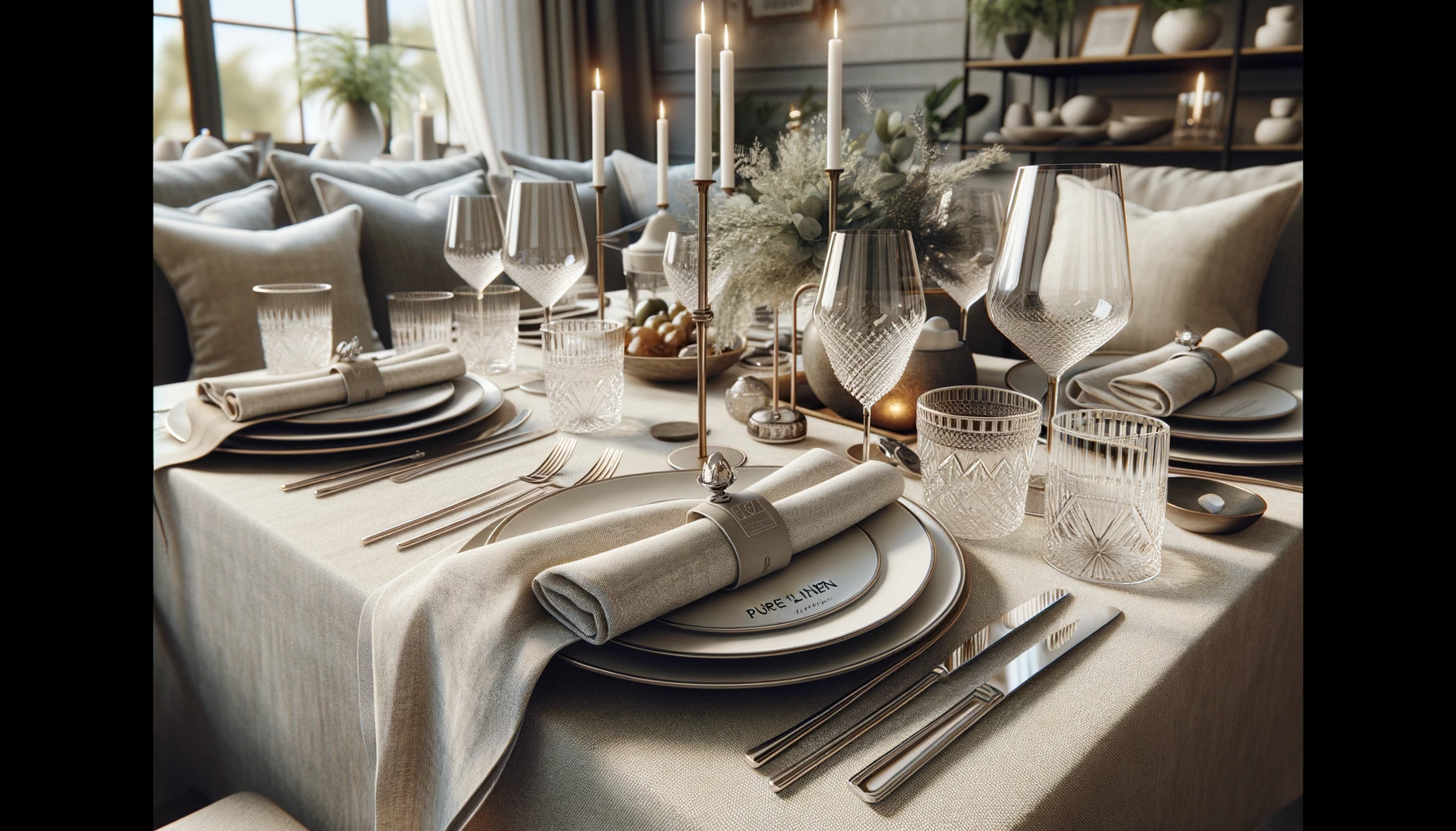 Estate: Timeless Luxury Table Linens - Cotton & Linen Blend